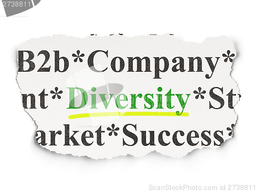 Image of Business concept: Diversity on Paper background
