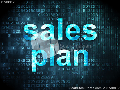 Image of Marketing concept: Sales Plan on digital background