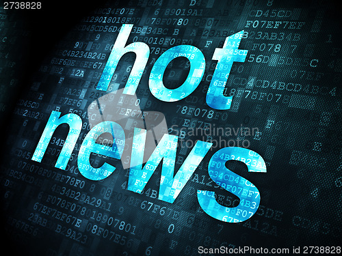 Image of News concept: Hot News on digital background