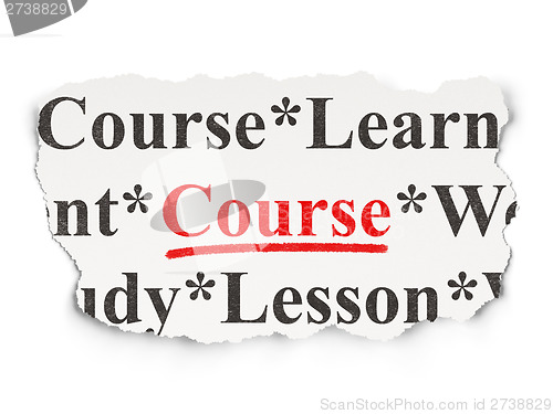 Image of Education concept: Course on Paper background