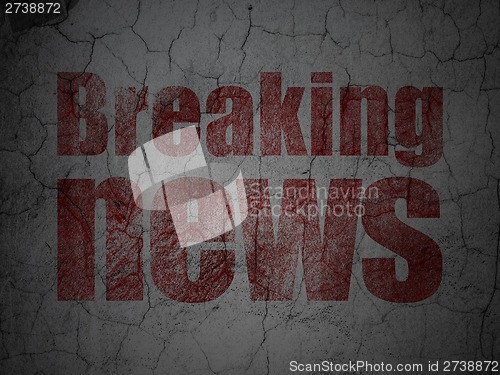 Image of News concept: Breaking News on grunge wall background