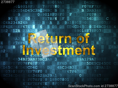 Image of Business concept: Return of Investment on digital background