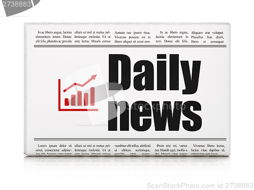 Image of News news concept: newspaper with Daily News and Growth Graph