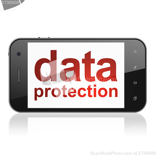 Image of Security concept: Data Protection on smartphone