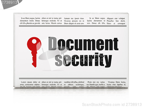 Image of Protection news concept: newspaper with Document Security