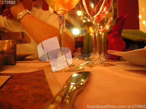 Image of restaurant table