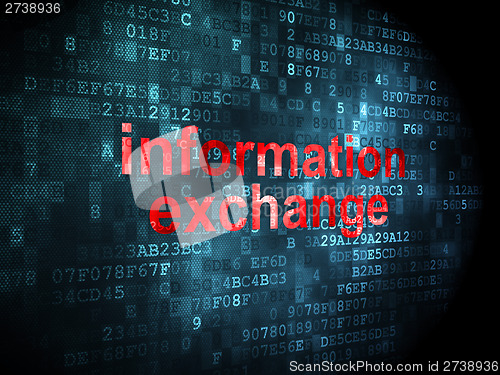 Image of Data concept: Information Exchange on digital background