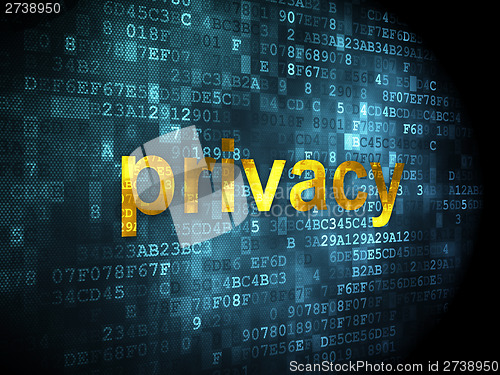 Image of Security concept: Privacy on digital background