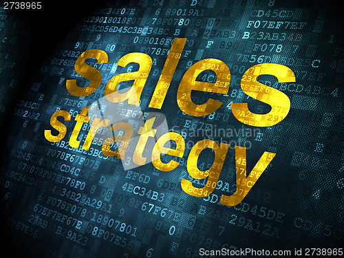 Image of Marketing concept: Sales Strategy on digital background