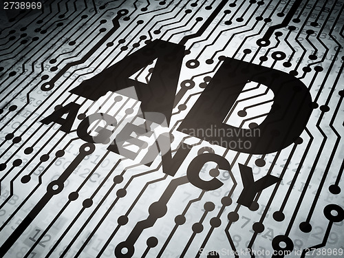 Image of Marketing concept: circuit board with Ad Agency