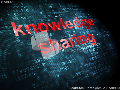 Image of Education concept: Knowledge Sharing on digital background