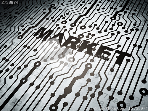 Image of Business concept: circuit board with Market