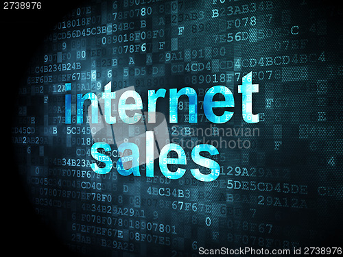 Image of Marketing concept: Internet Sales on digital background