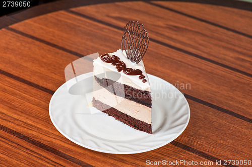 Image of chocolate cake piece