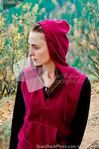 Image of woman in the red hood