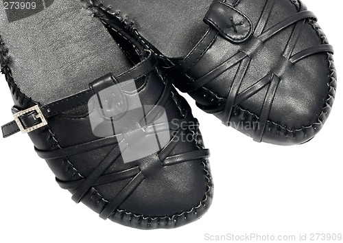 Image of black slipon shoes