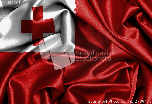 Image of Satin flag, three dimensional render