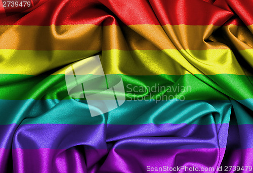 Image of Satin flag, three dimensional render