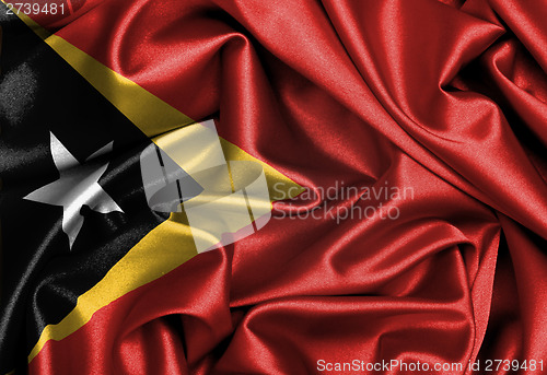 Image of Satin flag, three dimensional render