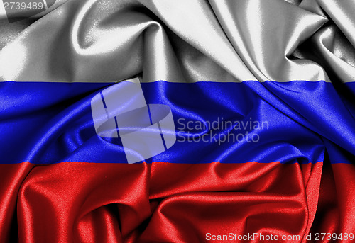 Image of Satin flag, three dimensional render