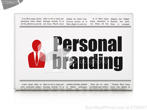 Image of Advertising news concept: newspaper with Personal Branding