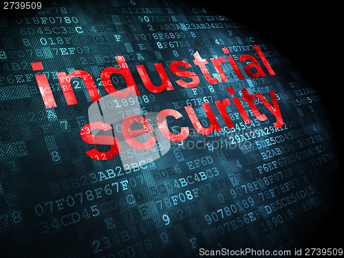 Image of Safety concept: Industrial Security on digital background