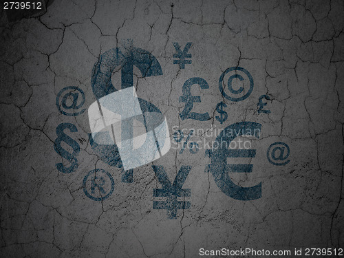 Image of Finance Symbol on grunge wall background