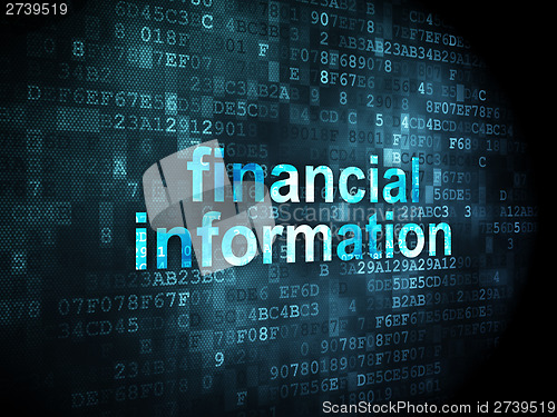 Image of Finance concept: Financial Information on digital background
