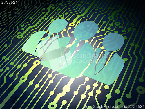 Image of Marketing concept: circuit board with Business People