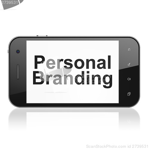 Image of Marketing concept: Personal Branding on smartphone