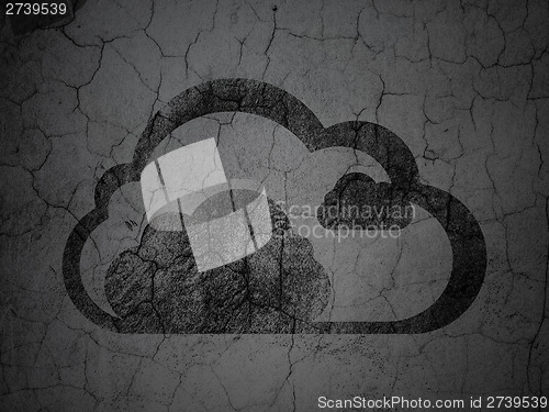 Image of Cloud on grunge wall background