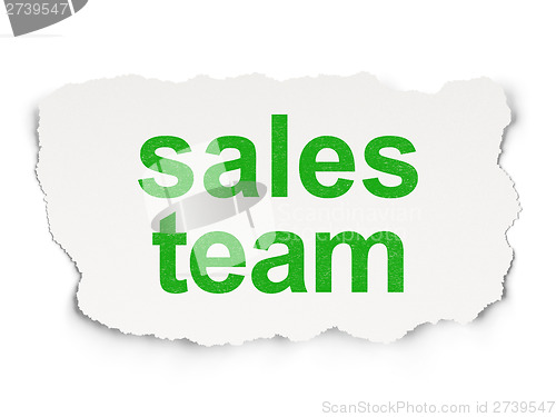 Image of Marketing concept: Sales Team on Paper background