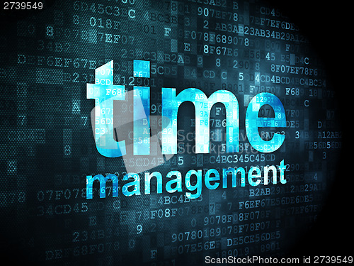 Image of Timeline concept: Time Management on digital background