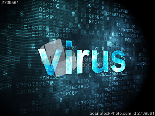 Image of Security concept: Virus on digital background