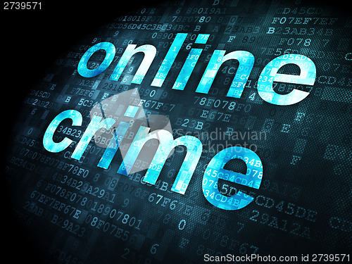 Image of Safety concept: Online Crime on digital background