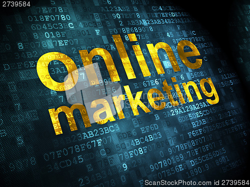 Image of Online Marketing on digital background