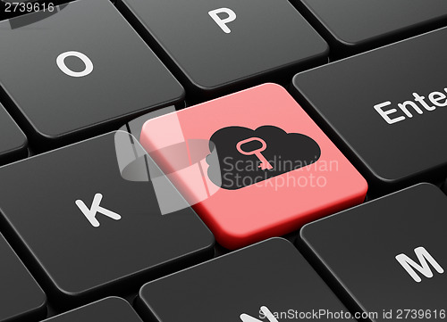 Image of Cloud With Key on computer keyboard