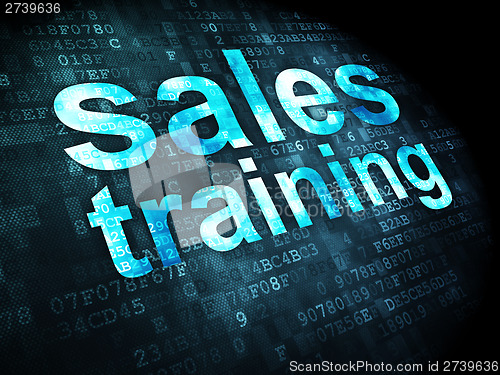 Image of Marketing concept: Sales Training on digital background