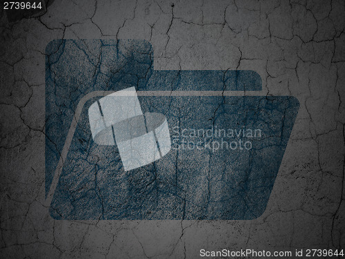 Image of Business concept: Folder on grunge wall background