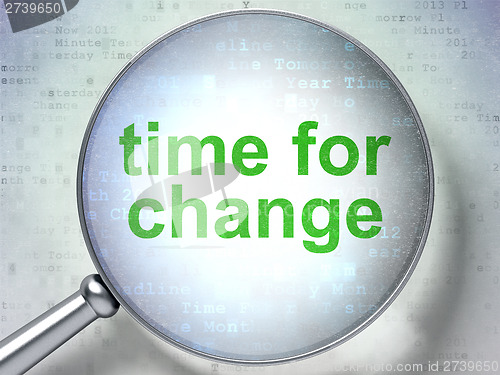 Image of Time for Change with optical glass