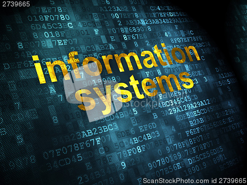 Image of Data concept: Information Systems on digital background