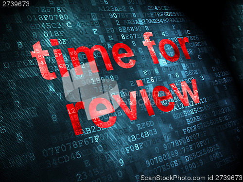 Image of Time for Review on digital background