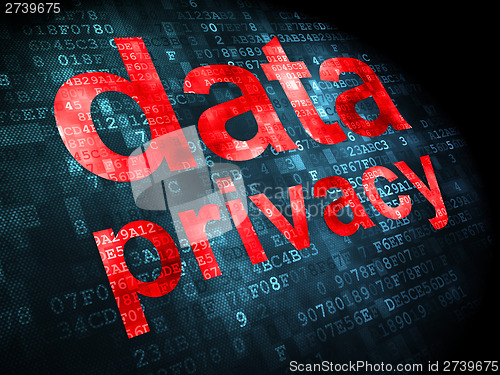 Image of Protection concept: Data Privacy on digital background