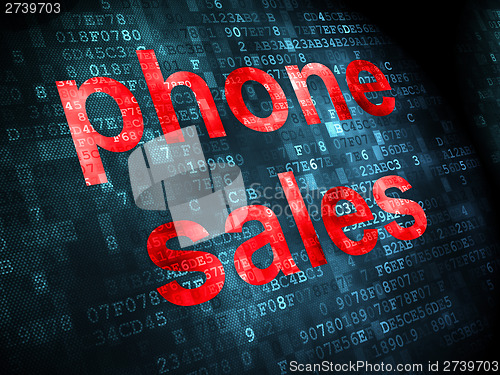 Image of Marketing concept: Phone Sales on digital background