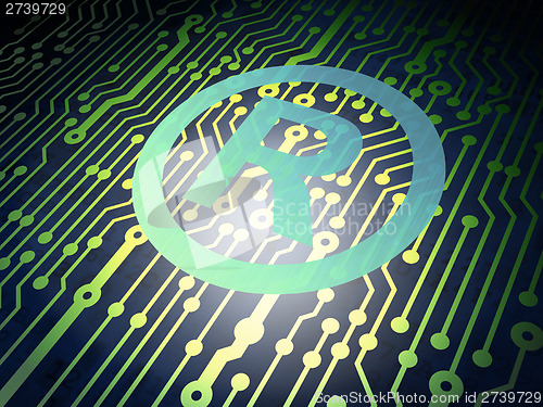 Image of Law concept: circuit board with Registered