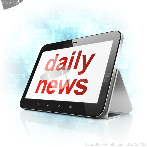 Image of Daily News on tablet pc computer