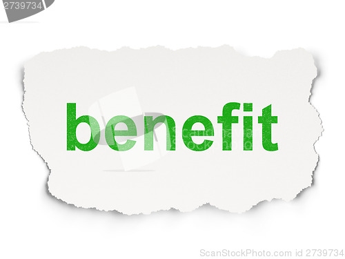 Image of Finance concept: Benefit on Paper background