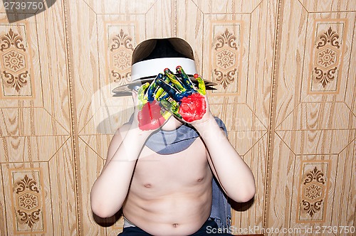Image of Young artist abstract painter