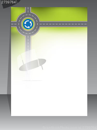 Image of Abstract brochure design with road