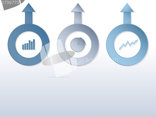 Image of Infographic design with arrows and diagrams